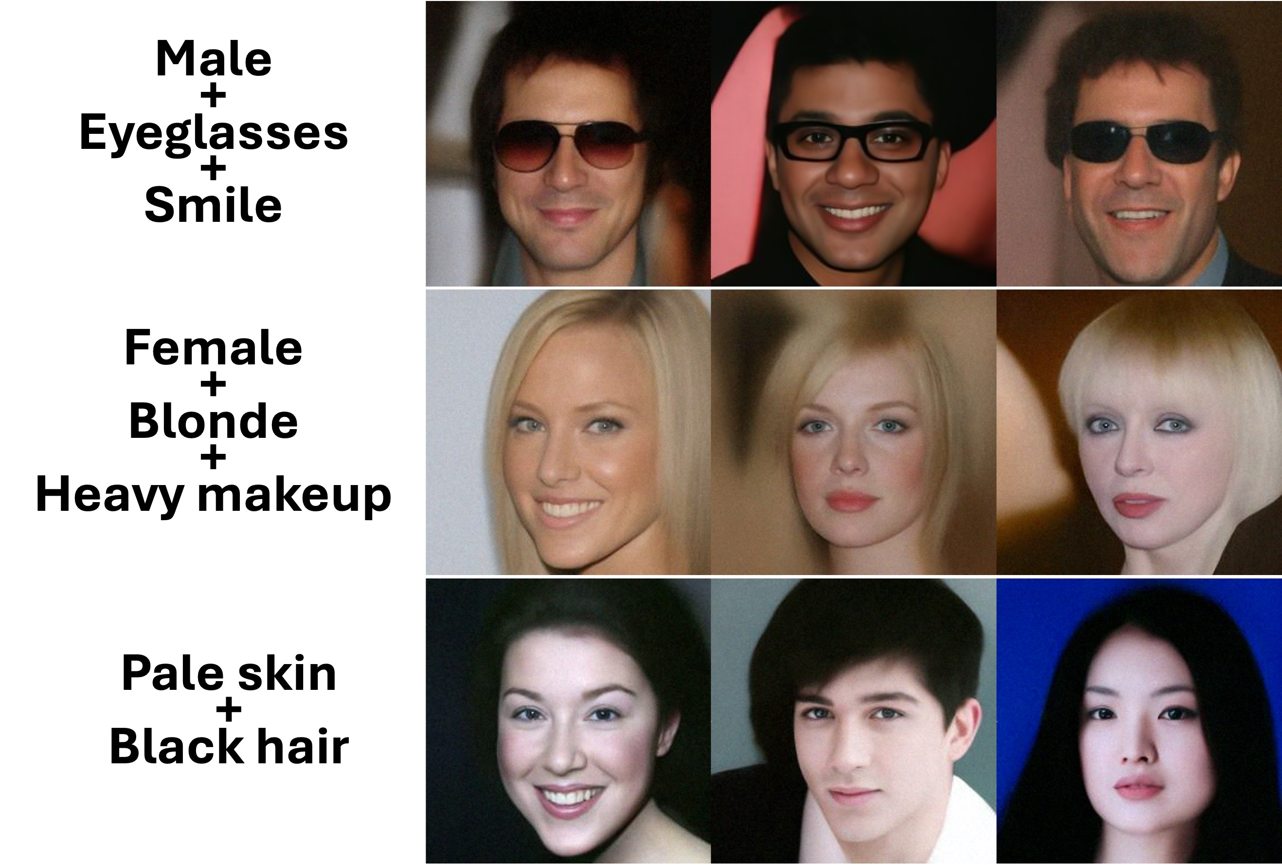 Multi-attribute conditional generation via NLBP